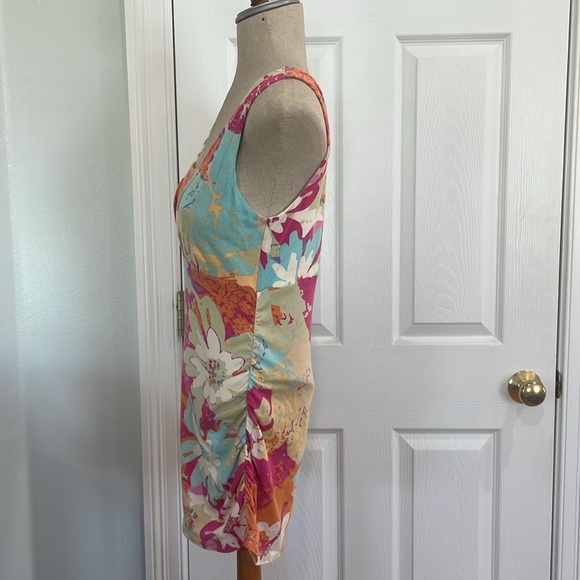 Cabi tunic tunic top floral square neck cotton stretch multicolored women size M - Picture 7 of 11